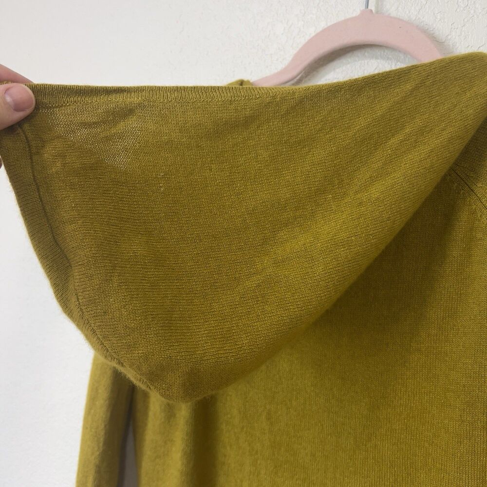 Caslon Women's Mustard Knit Hooded Long-Sleeve Pullover Sweater Size L - Picture 6 of 10